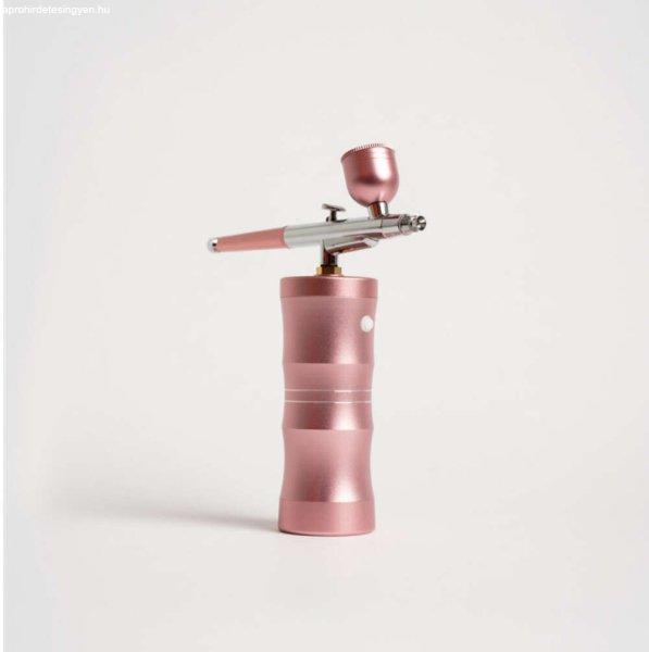Hordozható usb töltésű kozmetikai / cukrász  airbrush festékszóró mini
kompresszor, rózsaszín, 23 x 18 x 6 cm
