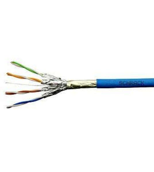 Schrack F/FTP Cat.6a kábel, HSKP423HA5, 4x2xAWG23/1.500MHz, LS0H-3,DCA, Kék