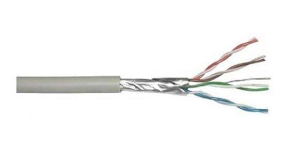 FTP kábel CAT5 réz alumínium 4x2x0,5mm, tekercs 305 m, szürke szín