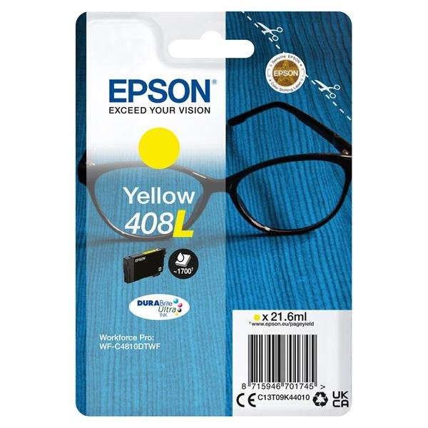EPSON Tintapatron DURABrite Ultra tinta / Spectacles – 408/408L (XL, Yellow)