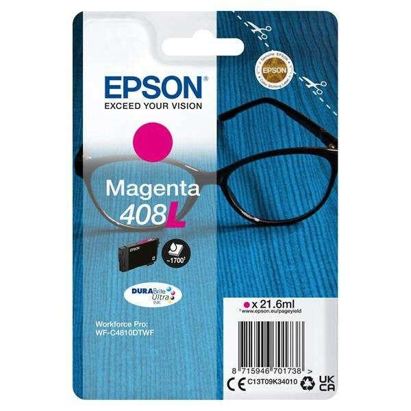 EPSON Tintapatron DURABrite Ultra tinta / Spectacles – 408/408L (XL, Magenta)