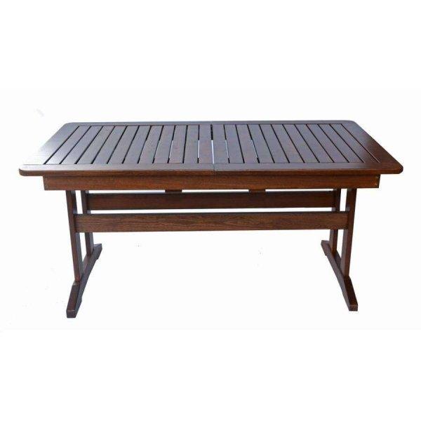 ROJAPLAST ANETA fenyőfából készült kihúzható, lakkozott kerti asztal,
160-210 cm