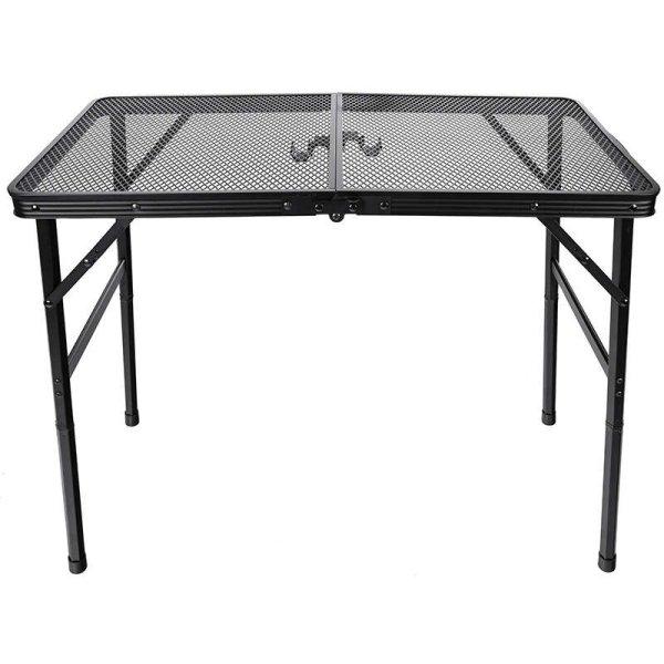 Összecsukható fém asztal kerthez vagy túrázáshoz, 80x40x66cm, állítható
magasság, fekete