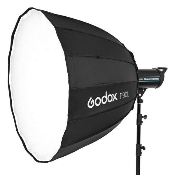 GODOX P90L Softbox Hatszögletű Ernyő Reflektor - Fekete (90cm)