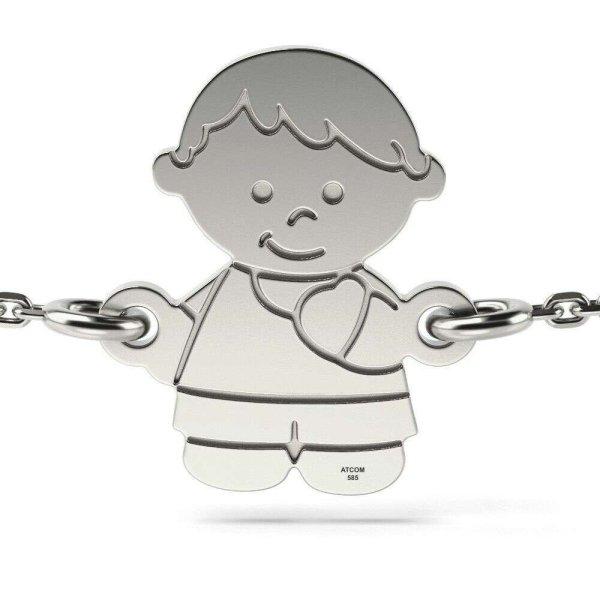 Gravírozott Boy modell ezüst lánc karkötő
