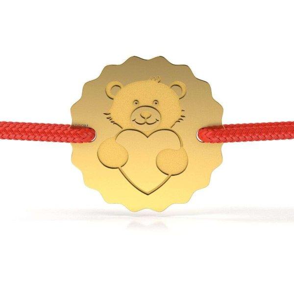 Love bear modell sárga arany karkötő
