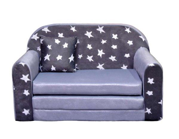 Kétszemélyes gyerek kanapé, kihajtható - Csillagos