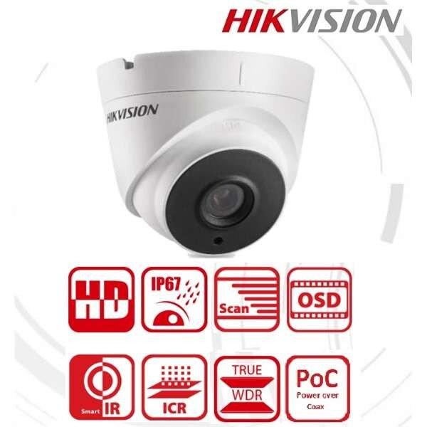 Hikvision Analóg turretkamera - DS-2CE56D8T-IT3E (2MP, 2,8mm, kültéri,
EXIR40m, ICR, IP67, 3DNR, BLC, WDR, PoC)