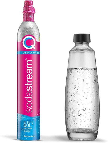 SodaStream + Quick Connect CO2 palack / 1L üveg palack szódagéphez