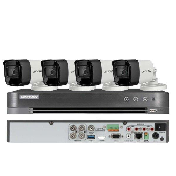 CCTV rendszer Hikvision 4 az 1-ben, 8MP, 2.8mm lencse, IR 30m, 4-csatornás DVR
4K 8MP