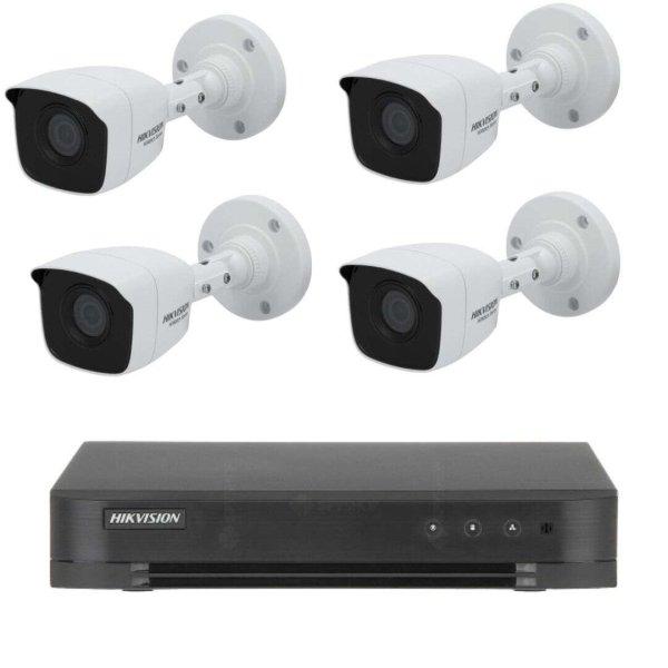 Hikvision CCTV készlet 4 kamerával, 5 megapixeles, infravörös 20m, 2,8 mm-es
objektívvel, 4k DVR-rel