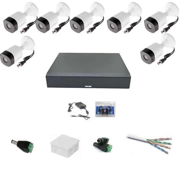 Kültéri felügyeleti rendszer AHD 1080p 8 full HD 20m IR kamera, 8 csatornás
DVR, tartozékok
