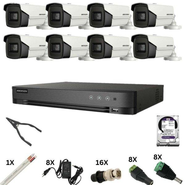 Videó megfigyelő készlet 4 kamera 8MP 4 az 1-ben IR 60m, DVR 4 csatorna 4K
8MP, tartozékok