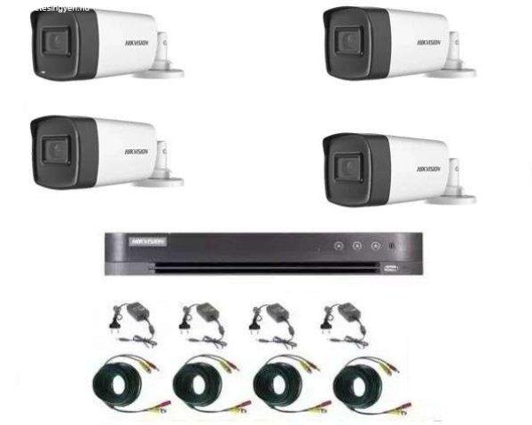 Videó felügyeleti rendszer Hikvision 4 kamerák 2MP Turbo HD IR 80 M és IR 40
M 4 csatornás Hikvision DVR-rel, teljes tartozékokkal