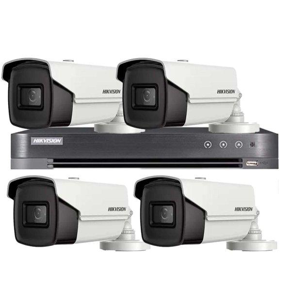 HIKVISION megfigyelő rendszer, 4 kamera, 8MP, 4 az 1-ben, IR 60m, DVR, 4
csatornás, 4K, 8MP