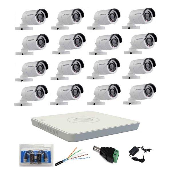 Professzionális CCTV rendszer Hikvision 16 2MP Turbo HD IR 20 kamerák