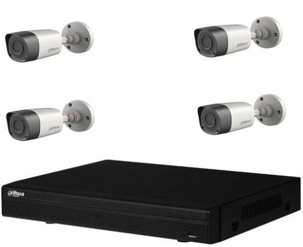 Kit 4 kamerák HDCVI golyó megfigyelés HDCVI Dahua Cooper 2MP 1080 P, 3.6mm,
Smart IR 20m, IP67, 4 csatornás DVR