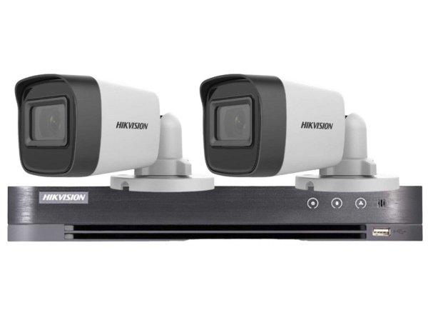 CCTV rendszer Hikvision 2 kamerák 5MP, 2.8mm objektív, IR 30m, 4-csatornás
DVR 5MP, AUDIO
