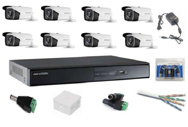 Hikvision Professional CCTV System Kit 8 kamera 2MP, IR 40m
