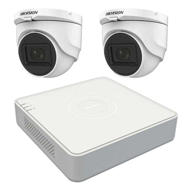 Beltéri felügyeleti rendszer Hikvision 2 kamerák 2MP, 2.8mm, IR 30m, 4 az
1-ben, 4 csatornás TurboHD DVR