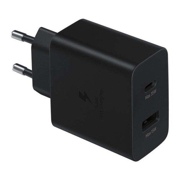 Samsung gyors Duo gyorstöltő USB / Type-c USB Power Delivery 3.0 Quick Charge
2.0 35W 3A fekete (EP-TA220NBEGEU)
