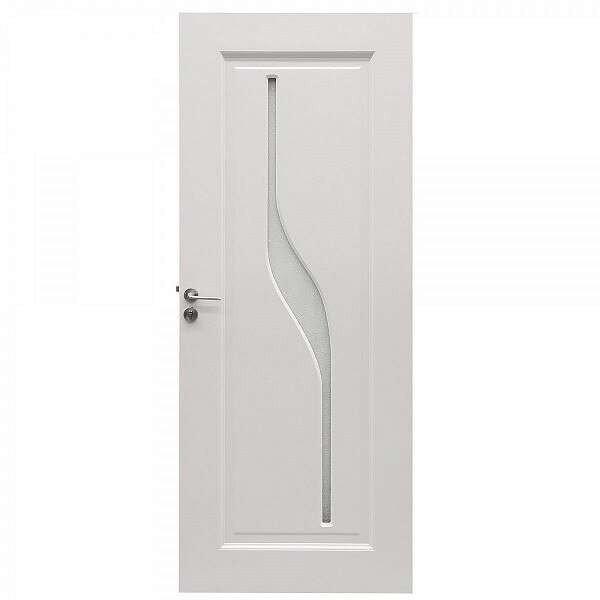 Fa beltéri ajtó üveggel BestImp B03-88-V, bal / jobb, fehér, 203 x 88 cm,
állítható keret
