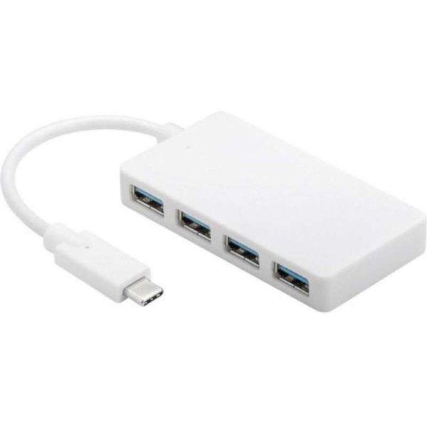 Goobay USB 3.0 Hub 4 port fehér (662744) (Goobay662744)