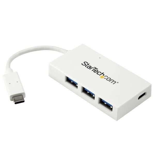 StarTech.com 4 Port USB-C to USB-A (3x) and USB-C (1x) Hub (HB30C3A1CFBW)
(HB30C3A1CFBW)
