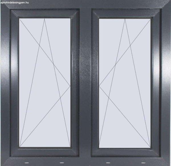 120×120 cm TOKOSZTOTT antracit színű bukó-nyíló ablak