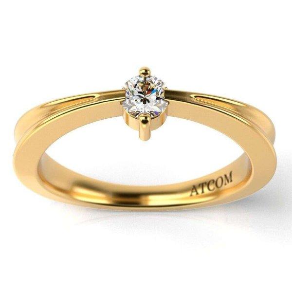 Joseph modell sárga arany eljegyzési gyűrű
