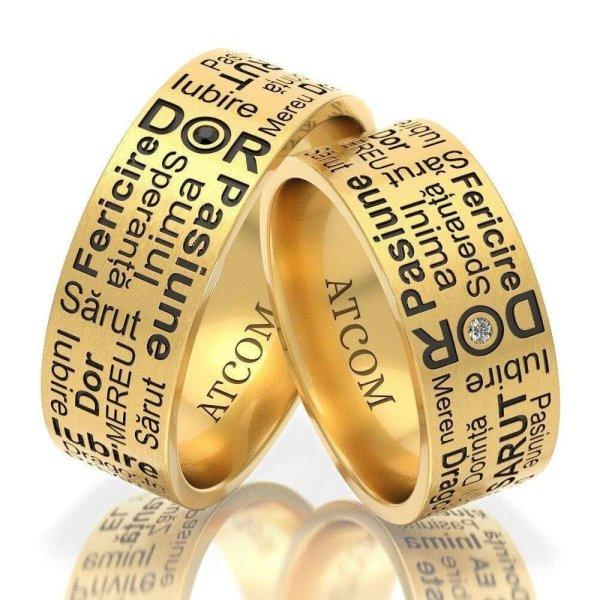 Sárga arany jegygyűrűk modell A szerelem suttogása