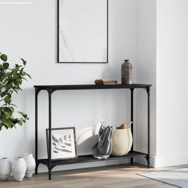 Fekete szerelt fa tálalóasztal 101x30,5x75 cm