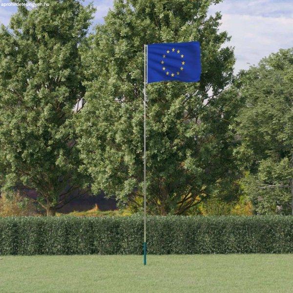 Európai uniós alumínium zászló és rúd 5,55 m