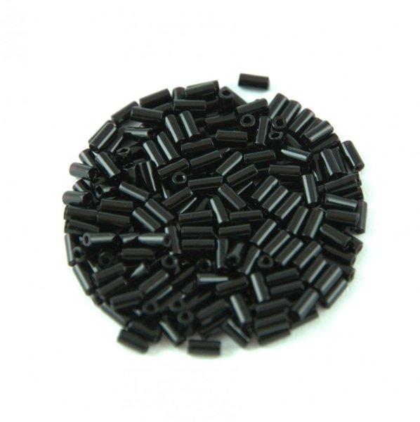 Miyuki szalmagyöngy - 401 - Opaque Black - 3mm