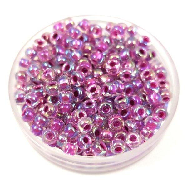 Miyuki kásagyöngy - 264 - Raspberry Lined Crystal AB - méret:11/0