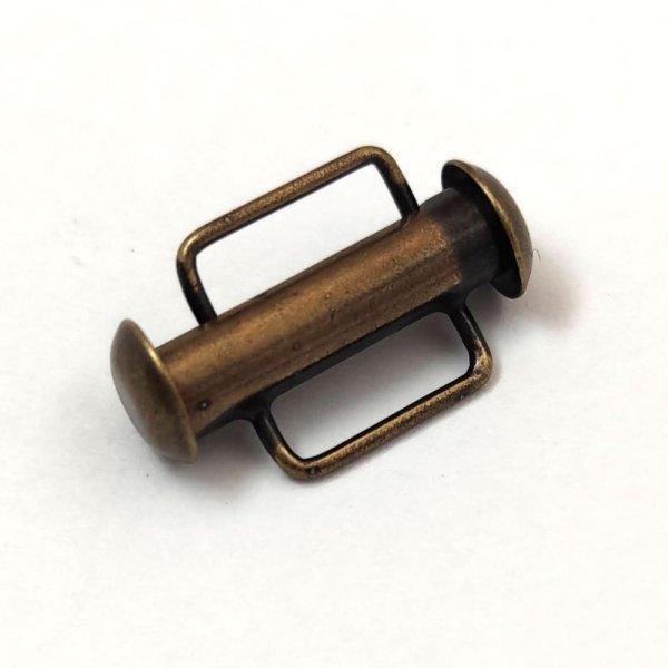 Csőkapocs - antik sárgaréz színű - 16.5mm