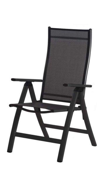 SUN GARDEN LONDON állítható alumínium kerti szék - antracit/fekete ()
