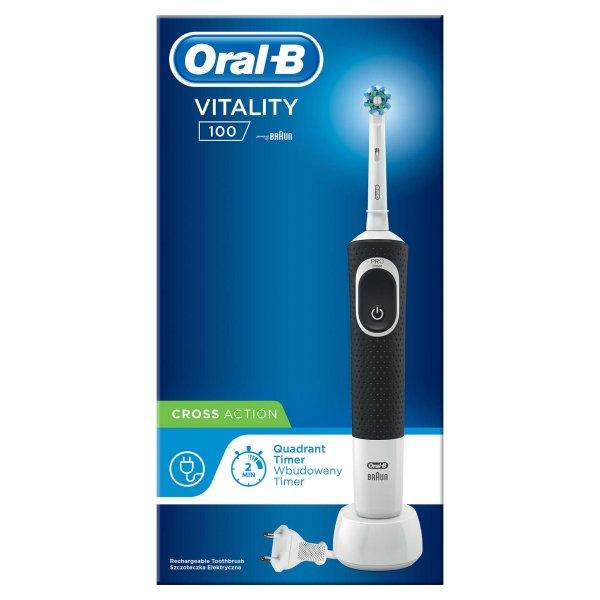 Braun Oral-B Vitality 100 CrossAction vezeték nélküli elektromos fogkefe,
fekete-fehér