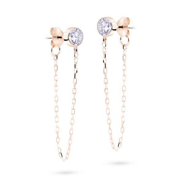 Cutie Jewellery Modern rózsaszín arany láncfülbevaló
Z5025-20-10-X-4
