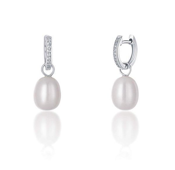 JwL Luxury Pearls Ezüst karika fülbevalók a Kate hercegnő
valódi gyöngy és cirkónium kövekkel 3 az 1- ben JL0685