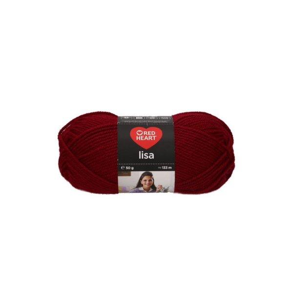 Red Heart Lisa Akril kötőfonal 50 g vörösbor 08222