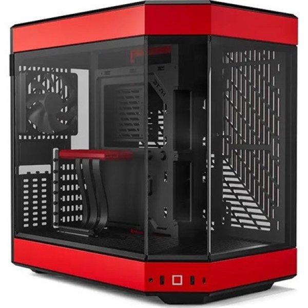 HYTE Y60 táp nélküli ablakos Mid Tower számítógépház piros-fekete
(Csomagolás nélküli!)