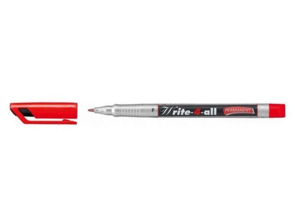 Marker permanent Stabilo Write-4-all F, 156/40, piros