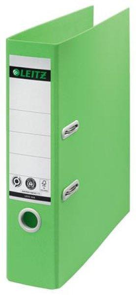 Iratrendező, 80 mm, A4, karton, újrahasznosított, LEITZ "180
Recycle", zöld
