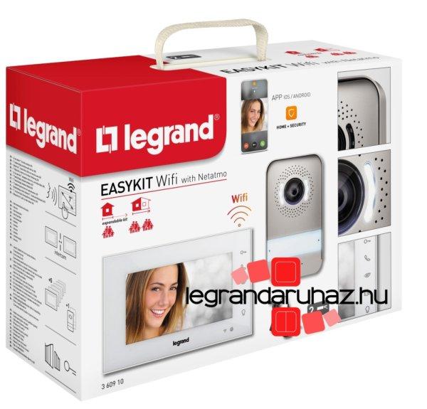 Legrand 2 vezetékes EASYKIT Wi-Fi videó kaputelefon szett: egylakásos,
bővíthető, színes videó (7''), adapterrel, fehér, Legrand 360910