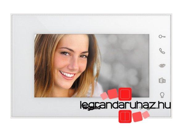 Legrand 2 vezetékes EASYKIT Wi-Fi kaputelefon kiegészítő: videó beltéri
egység: 7''-os, színes kijelző, adapterrel, fehér, Legrand 365220