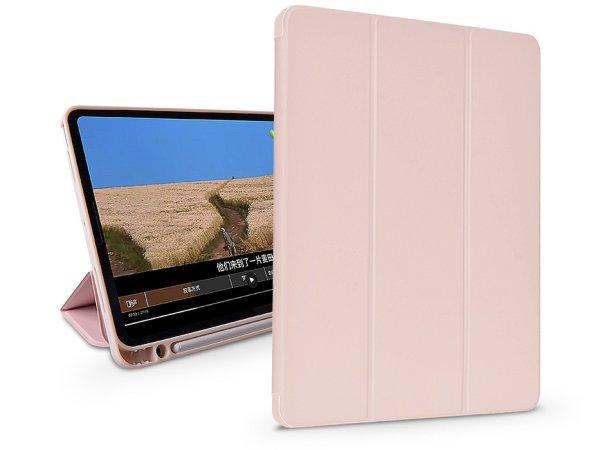 Apple iPad 10.2 (2019/2020/2021) tablet tok (Smart Case) on/off funkcióval,
Apple Pencil tartóval, mágneses töltővel - Devia Leather Case With Pencil
Slot -pink