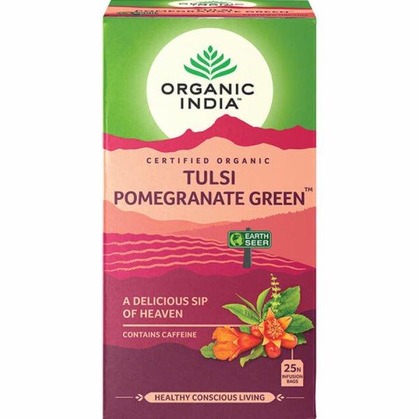 Tulsi POMEGRANATE GREEN, filteres bio tea, 25 filter - Organic India