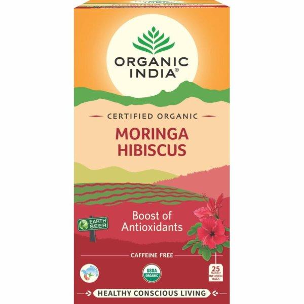 Tulsi MORINGA HIBISCUS, filteres bio tea, 25 filter - Organic India