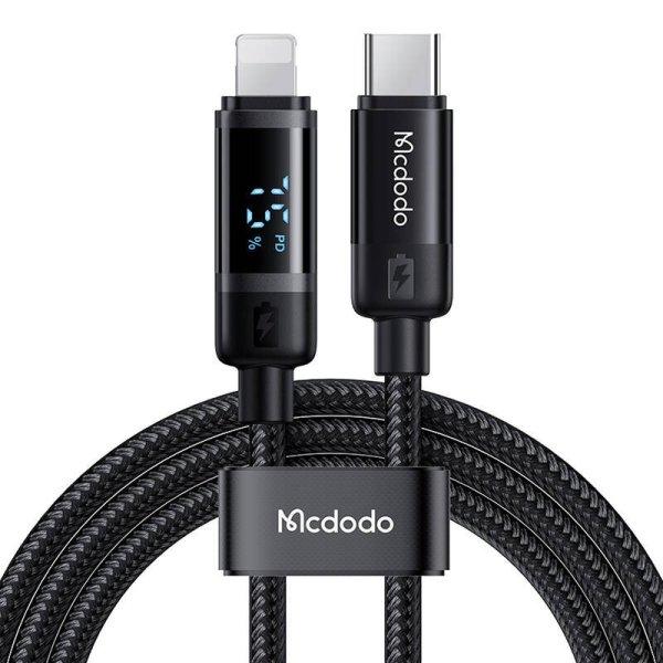 Mcdodo CA-5210 USB-C-Lightning kábel, 36 W, 1,2 m (fekete)